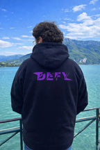 Hoodie DEFY Noir et Violet DEFY.fr