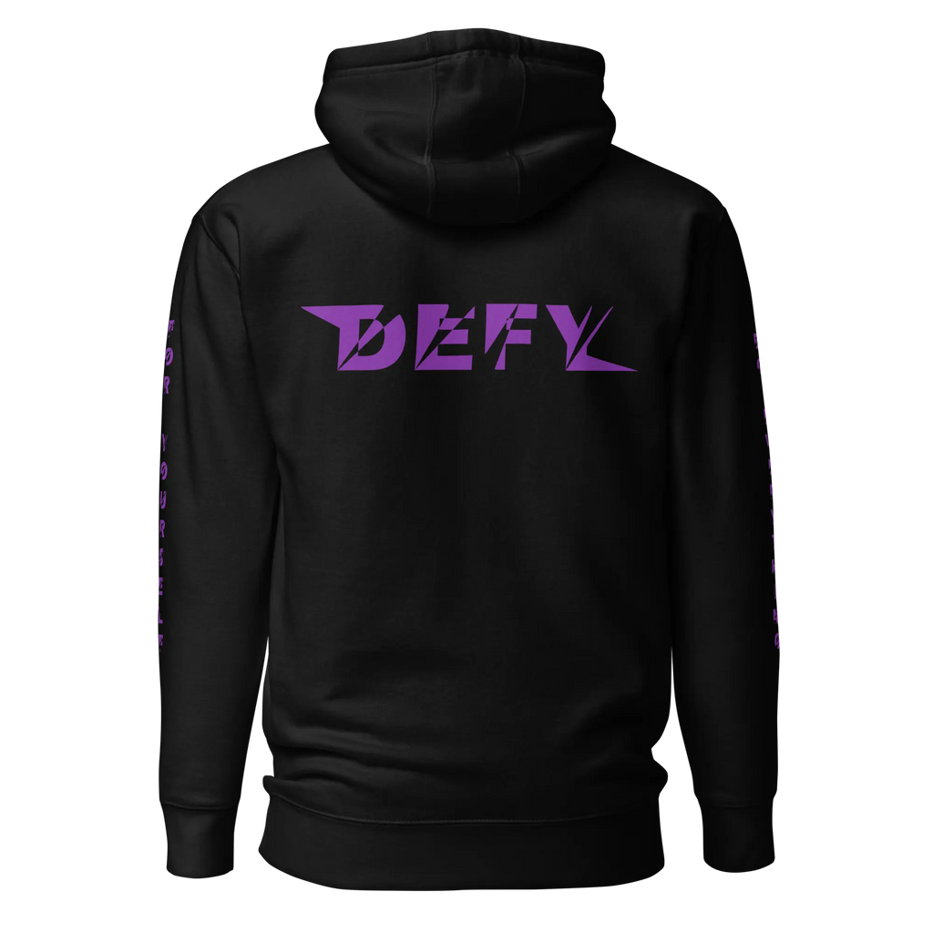 Hoodie DEFY Noir et Violet DEFY.fr