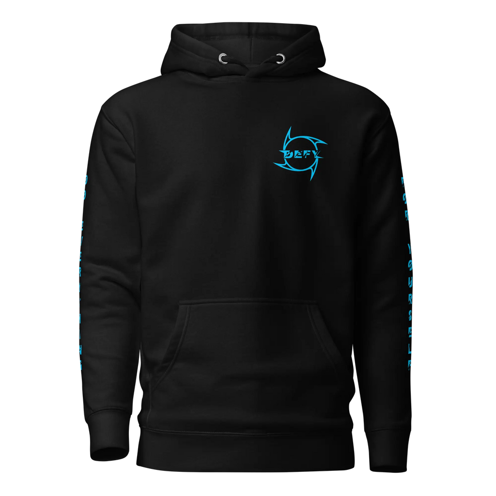 Hoodie DEFY Noir et Bleu DEFY.fr