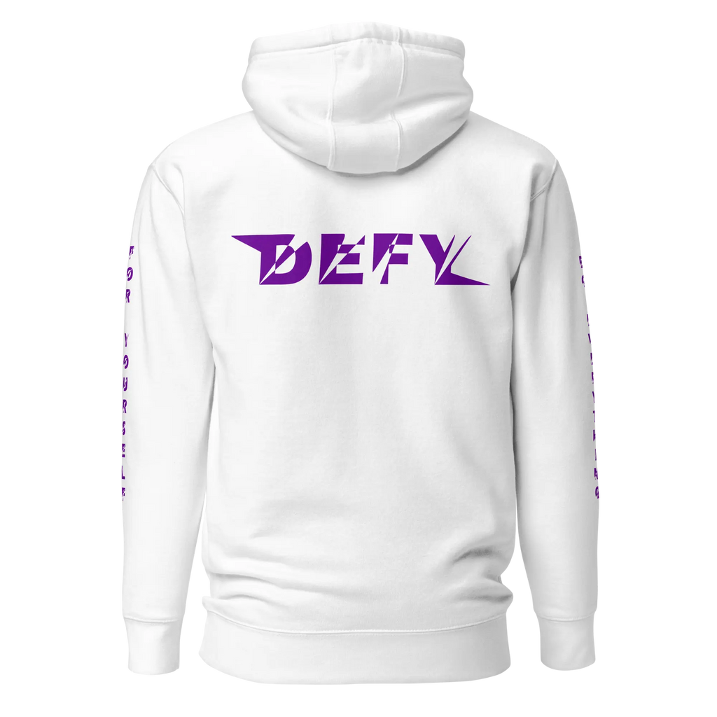 Hoodie DEFY Blanc et Violet DEFY.fr