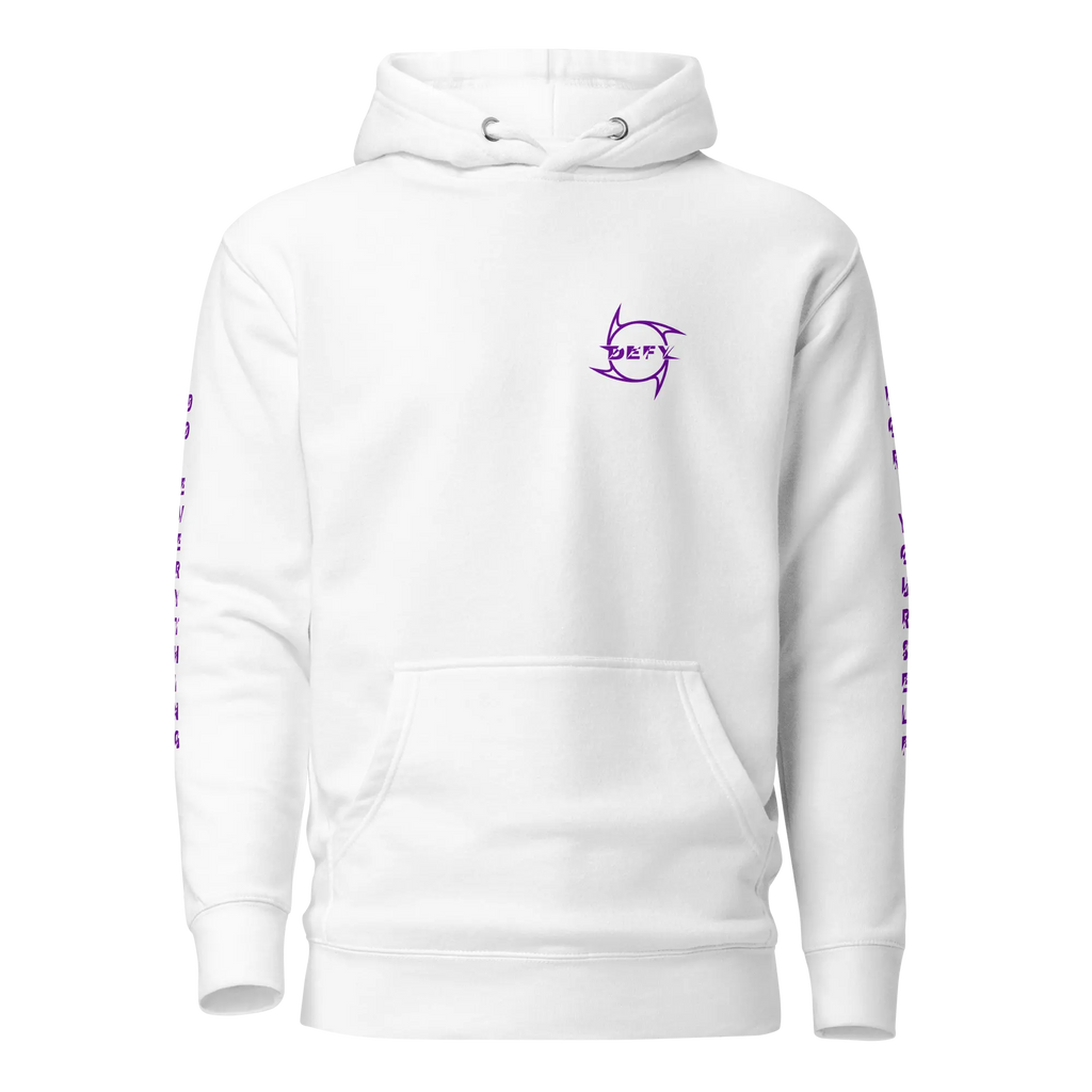 Hoodie DEFY Blanc et Violet DEFY.fr