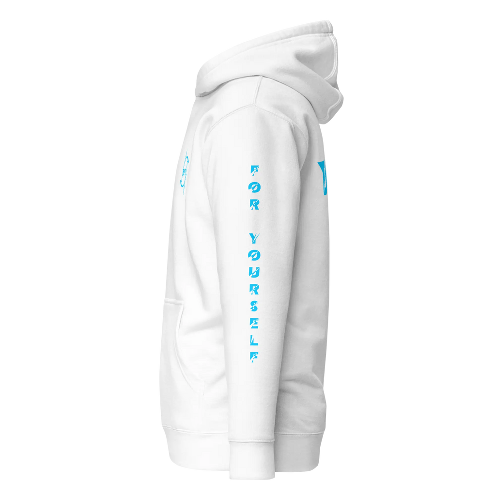 Hoodie DEFY Blanc et Bleu DEFY.fr