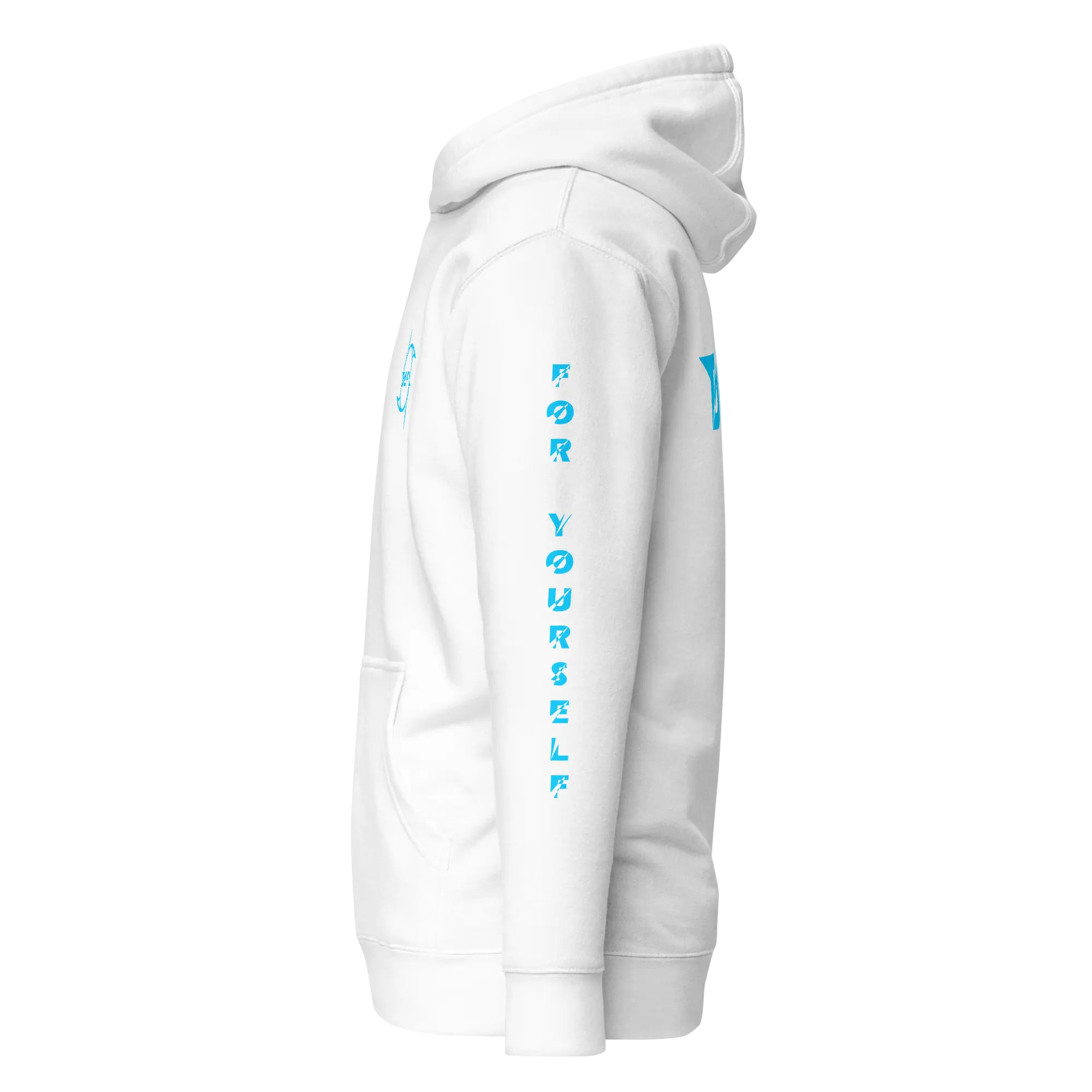 Hoodie DEFY Blanc et Bleu DEFY.fr