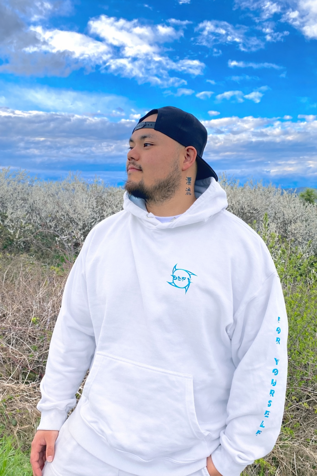 Hoodie DEFY Blanc et Bleu DEFY.fr